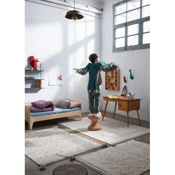Kreem pestav käsitsi kootud puuvillane vaip 90x130 cm Azteca - Lorena Canals-image-4