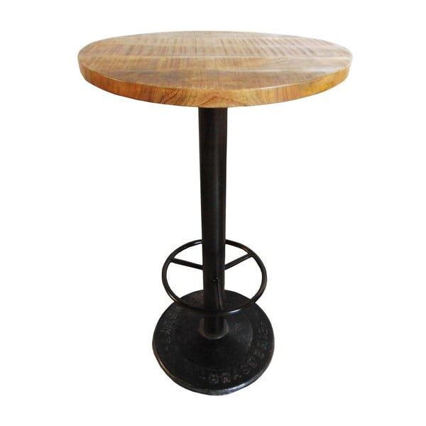 Barový stolek s deskou z mangového dřeva Antic Line Mange, ø 60 cm