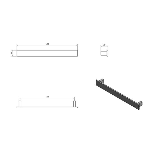 Matt must rätikuhoidja seinale Patron – Sapho-image-4