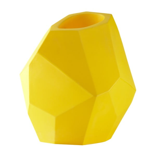 Žlutý  květináč Slide Secret, 52 x 32 cm