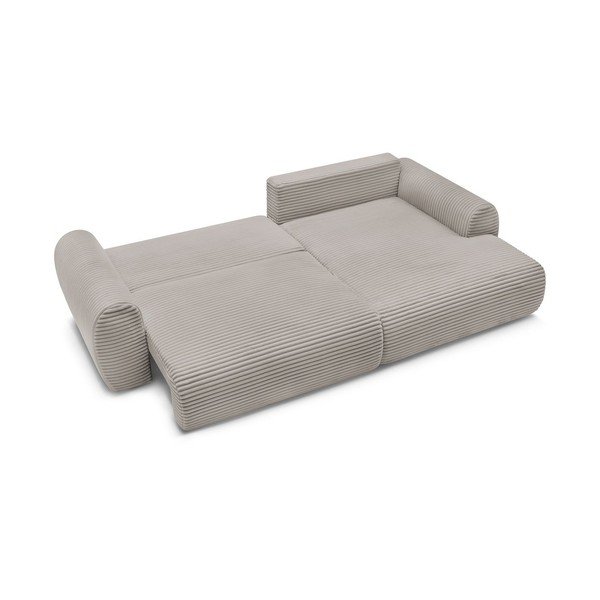 Helehall-beež velvetist nurgadiivanvoodi (parem nurk) Lucien - Bobochic Paris-image-4