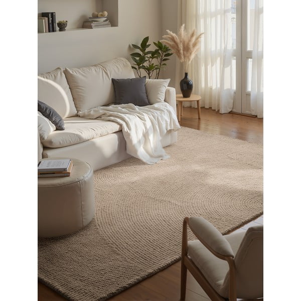 Beež käsitsi kootud villane vaip 160x230 cm Eleni Light Beige - Hanse Home-image-1