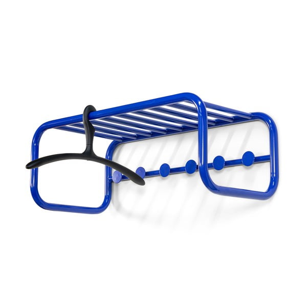 Sinine metallist seinanagi koos riiuliga Retro - Spinder Design-image-3