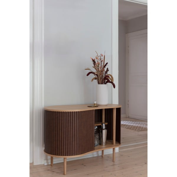 Madal tammesahtli kapp pruunist ja naturaalset värvi lükandustega 100x67 cm. Audacious - UMAGE-image-1