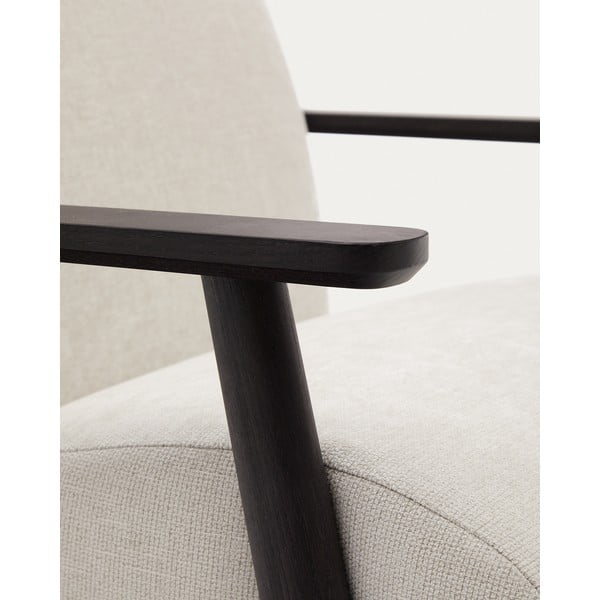 Beež-kreem šenillist tugitool Meghan - Kave Home-image-4