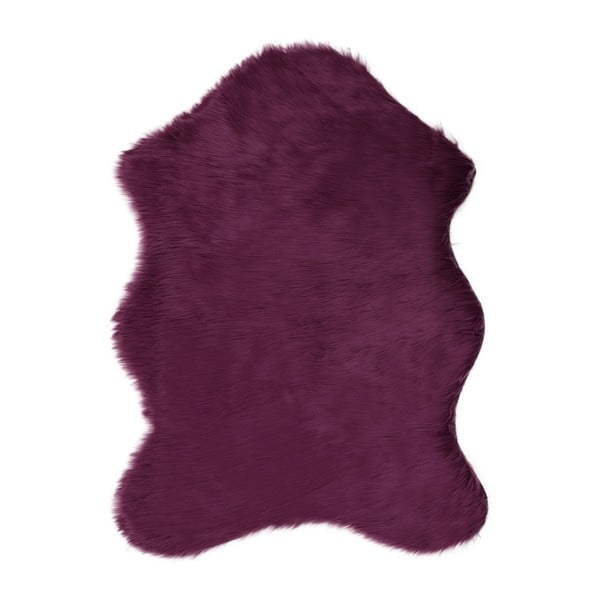 Fialový koberec z umělé kožešiny Pelus Purple, 75 x 100 cm