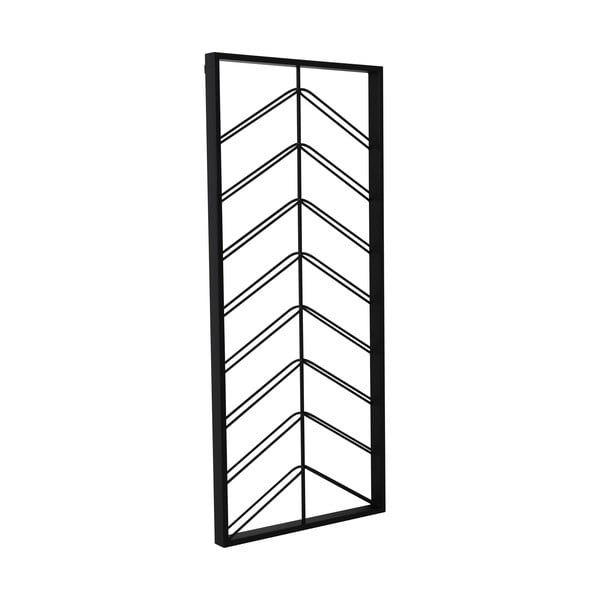 Must metallist seinale paigaldatav veinihoidik, pudelite arv 16tk 70x160x6 cm Malbeo - Light & Living-image-2