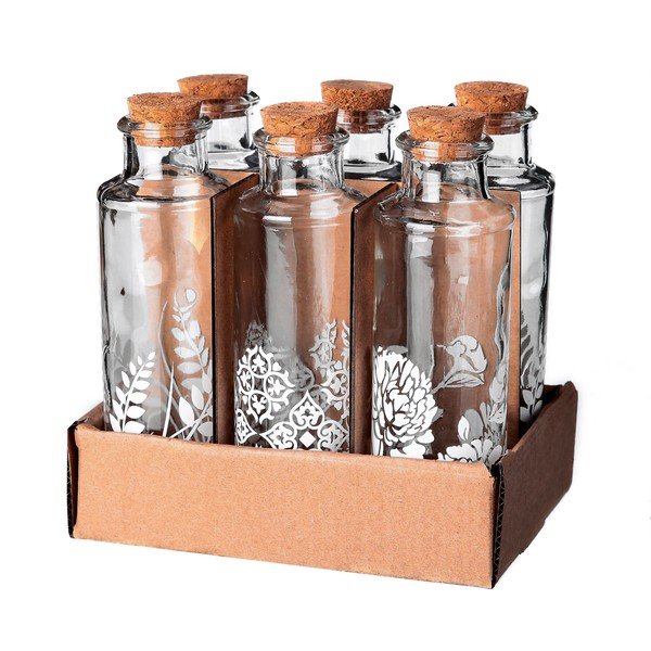 Sada 6 skleněných lahviček Unimasa Corcho, 175 ml-image-2