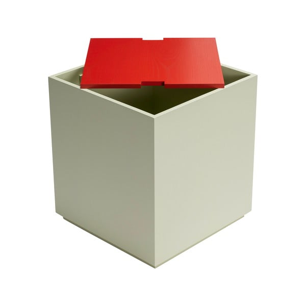 Punane-heleroheline tuhkpuidust kast 40x45 cm Vault - Hübsch