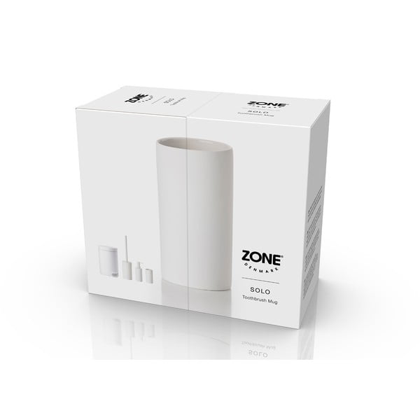 Valge portselanist tass hambaharjade jaoks Solo - Zone-image-1