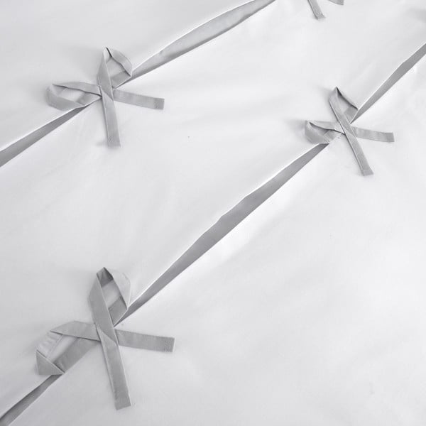 Valge ja hall voodipesu , 135 x 200 cm Milo Bow - Catherine Lansfield-image-4