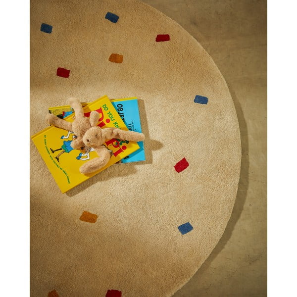 Kreem puuvillane laste vaip ø120 cm Luli - Kave Home-image-1