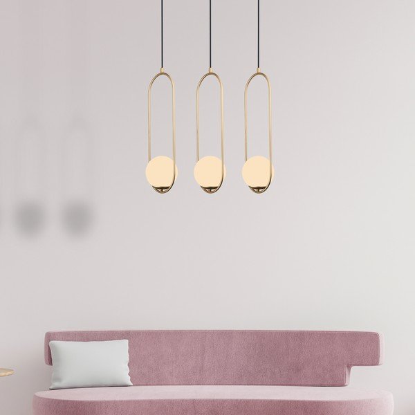 Rippvalgusti kuldset värvi , kõrgus 146 cm Arch - Squid Lighting-image-3