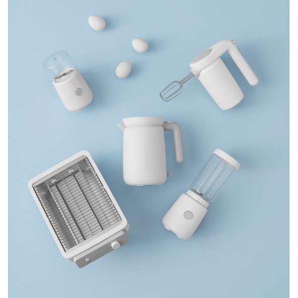 Valge plastmassist veekeetja 1 l Foodie - RIG-TIG-image-1