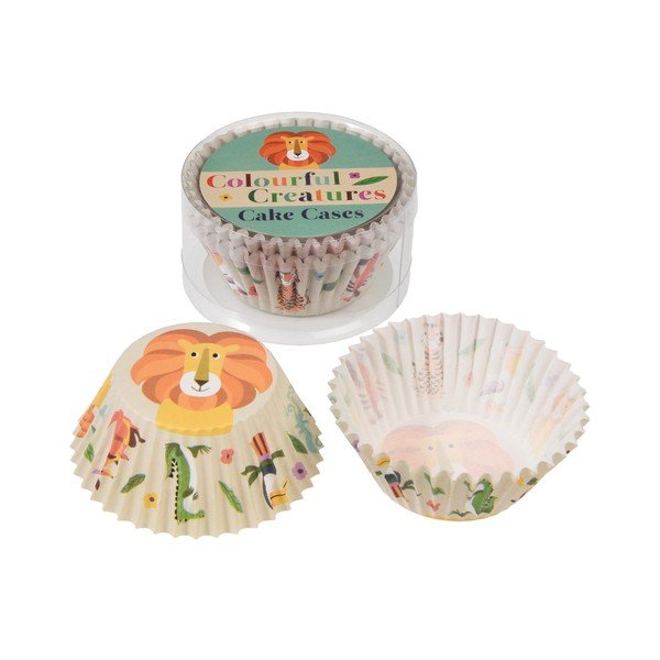 Sada 100 papírových pečících formiček na cupcaky Rex London Colorful Creatures