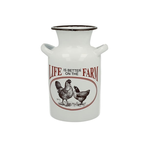 Smaltovaný džbán na mléko Duo Gift Farm Life