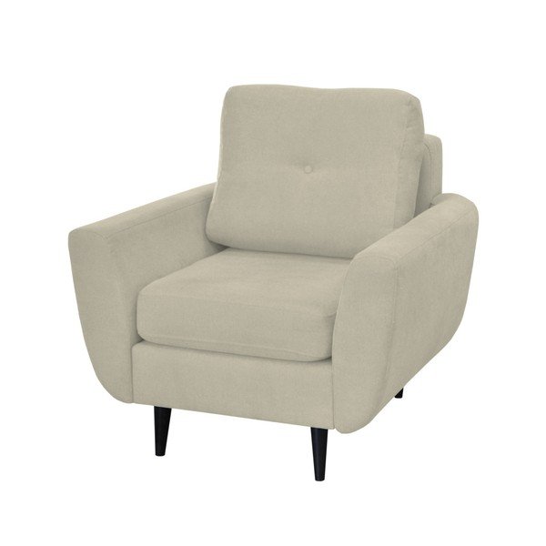 Krémové křeslo s tmavými nohami Mazzini Sofas Cedar-image-1