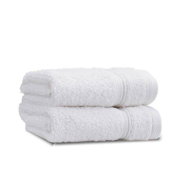 Valged froteerätikud 2tk komplektis 30x30 cm Zero Twist - Catherine Lansfield