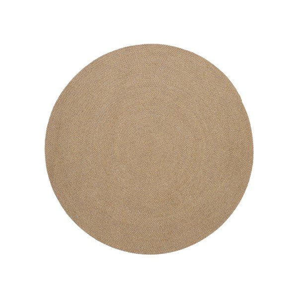 Beež ümmargune taaskasutatud kiududest sise- ja välisvaip ø 150 cm Despas - Kave Home