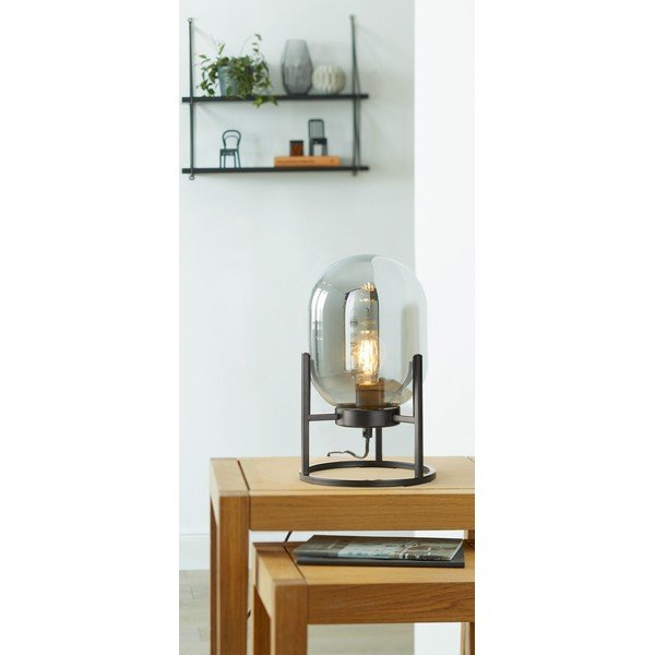 Must klaasist laualamp Regi - Fischer & Honsel-image-3