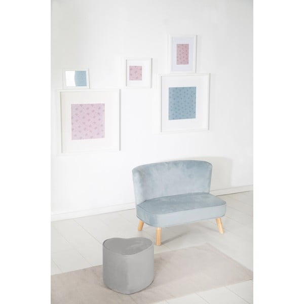 Helehall sametist laste tumba Lil Sofa - Roba-image-1
