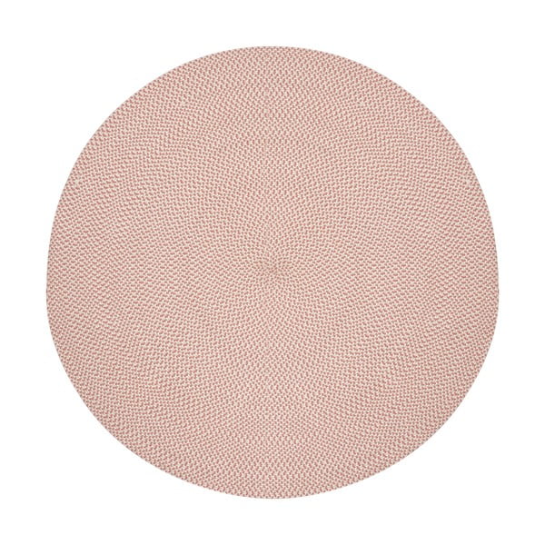 Roosa ümmargune sise- ja välistingimustes kasutatav taaskasutatud kiududest vaip ø 150 cm Rodhe - Kave Home