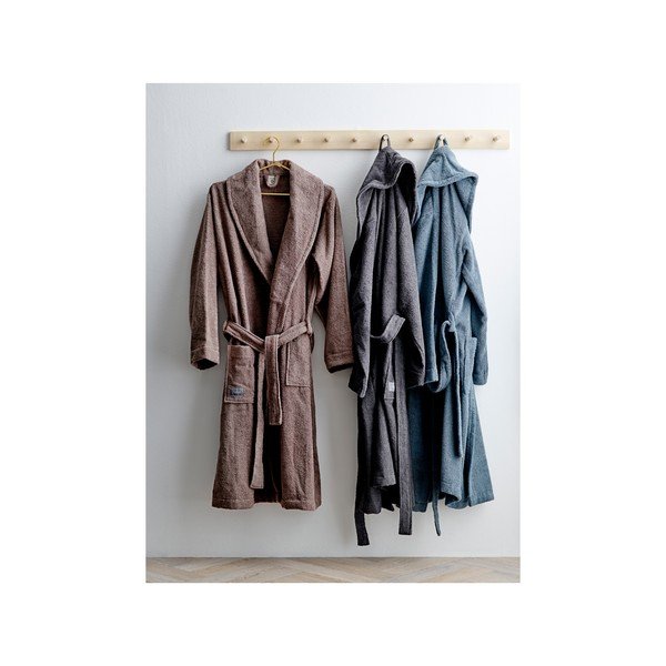 Pruun orgaaniline puuvillane hommikumantel suurus L/XL - Södahl-image-1