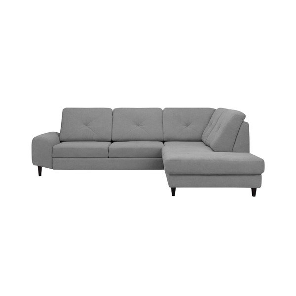 Světle šedá rohová rozkládací pohovka s úložným prostorem Windsor & Co Sofas, pravý roh Beta