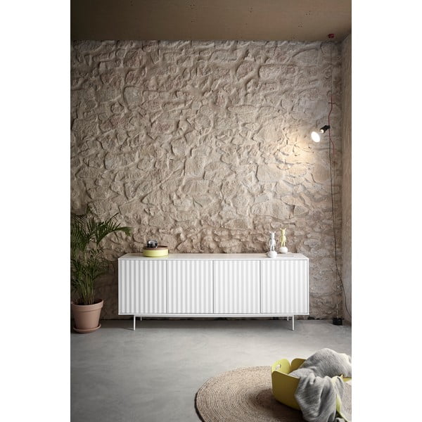 Valge madal kummut 211x80 cm Sierra – Teulat-image-1