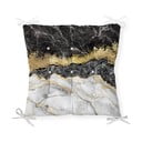 Mustast kullast marmorist tooli istmepadi, 40 x 40 cm - Minimalist Cushion Covers