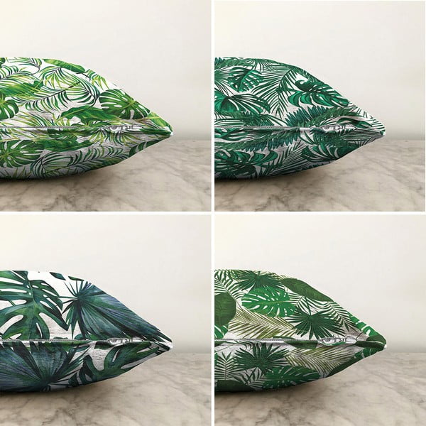 4 padjapüüru komplekt Summer Jungle, 55 x 55 cm - Minimalist Cushion Covers-image-1