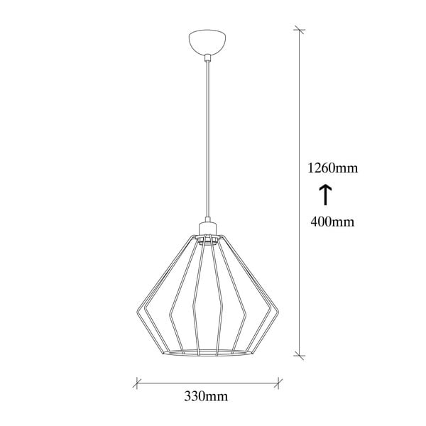 Mustast metallist rippvalgusti Opviq lights Aristea - Opviq lights-image-3