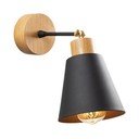 Must-puiduvärvi seinavalgusti ø 14 cm Manavgat - Opviq lights