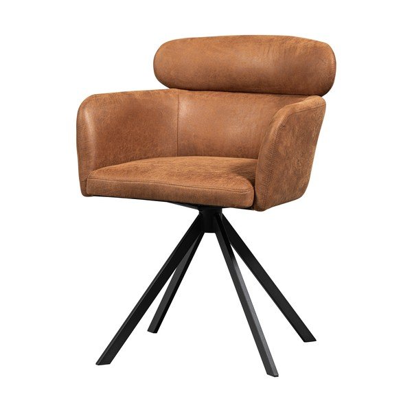 Konjakipruun polsterdatud söögitool Fenne - WOOOD-image-3