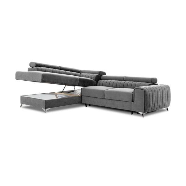 Hall sametist lahtikäiv/sahtliga nurgadiivan (vasak nurk/L-kujuline) Laurence – ELTAP-image-2