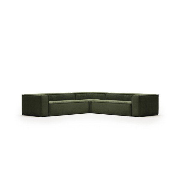 Roheline velvetist nurgadiivan Blok - Kave Home