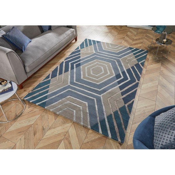 Sinine villane vaip 160x230 cm Harlow - Flair Rugs-image-4