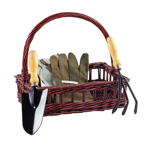 Set zahradních nástrojů v košíku
