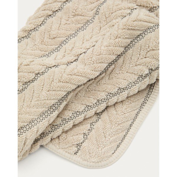 Beež puuvillane froteerätik 50x90 cm Rune - Kave Home-image-2