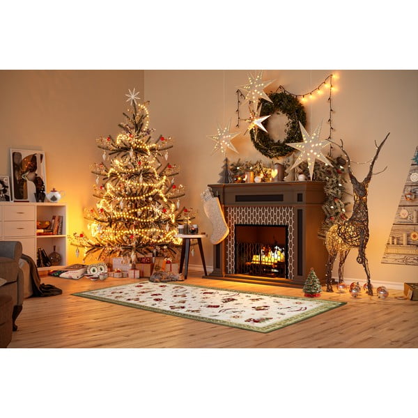 Roheline jõulumotiividega puuvillaseguga koridorivaip 80x200 cm Toy's Delight Green Christmas - Villeroy&Boch-image-1