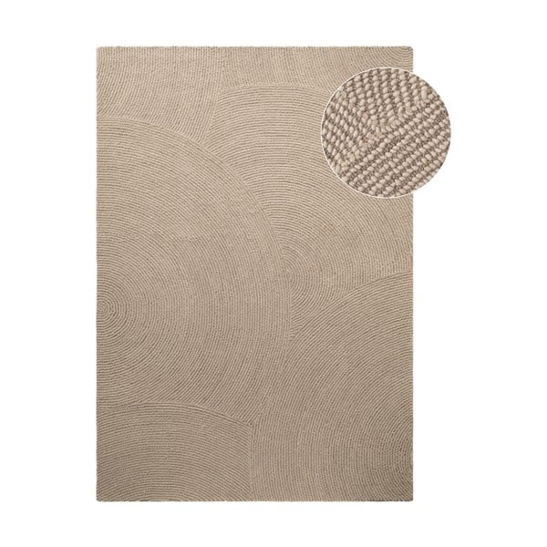 Beež käsitsi kootud villane vaip 160x230 cm Eleni Light Beige - Hanse Home