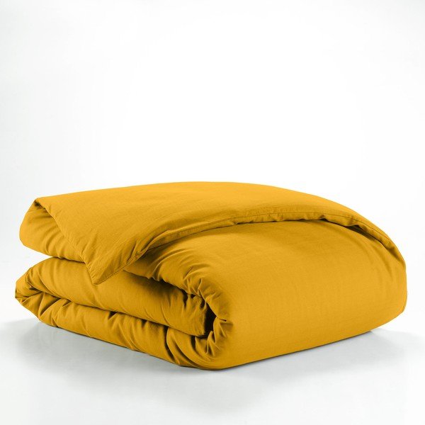 Kollane puuvillane tekikott üheinimesevoodile 140x200 cm Lina - douceur d'intérieur