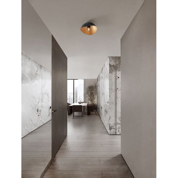 Matt must/kuldne metallist laelamp Opsi - Nova Luce-image-1