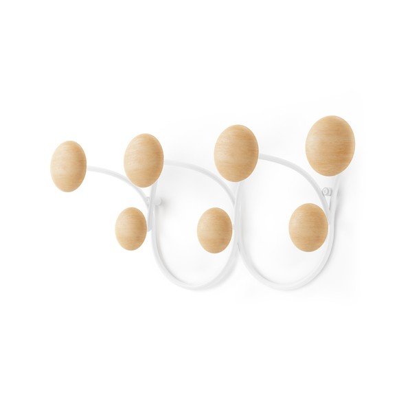 Valge naturaalne seinakinnitus, mis on valmistatud männipuidust Dotsy - Umbra-image-3