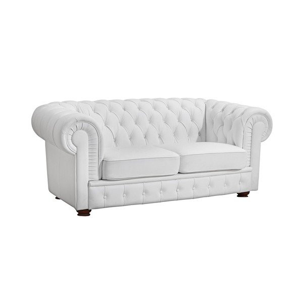 Bílá kožená pohovka Max Winzer Bridgeport, 172 cm