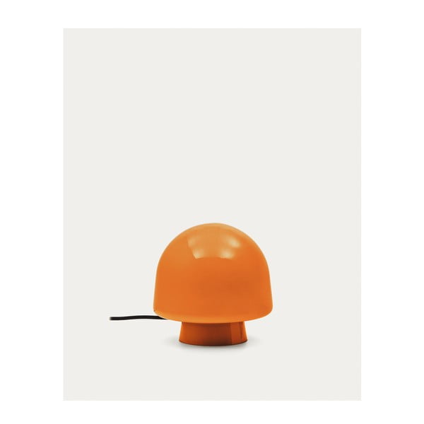 Oranž lauavalgusti klaasist varjuga (kõrgus 20 cm) Reig - Kave Home-image-3