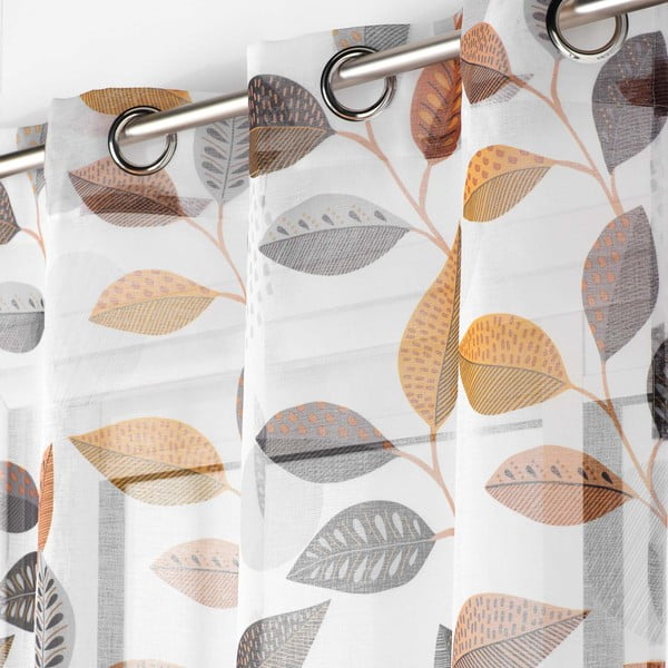 Valge voile kardin 140x280 cm Vahine - douceur d'intérieur-image-1