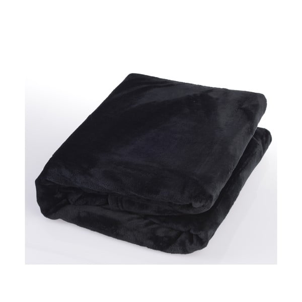 Černá deka Gözze Memphis, 180 x 220 cm