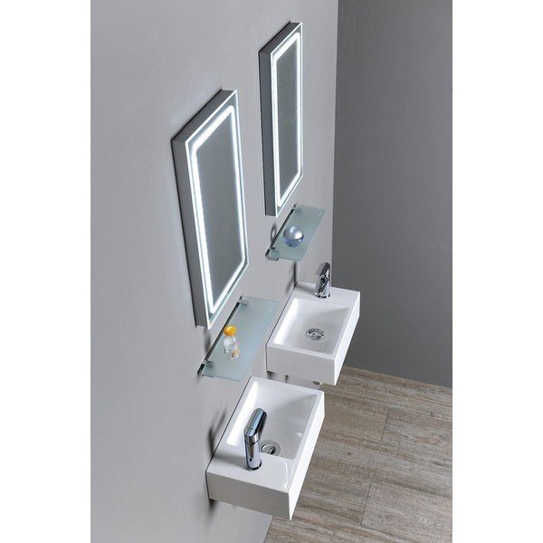 Valatud marmorist valge väike valamu, vasakpoolne Alabama - Sapho-image-1