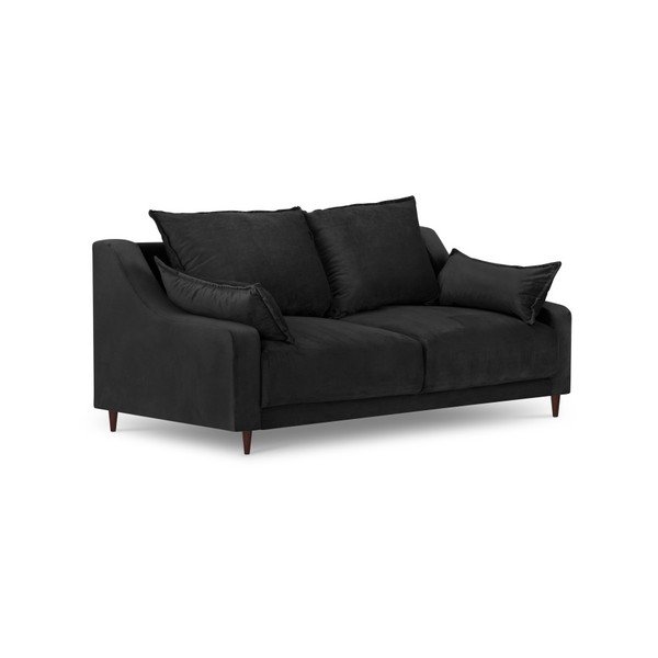Černá sametová pohovka Mazzini Sofas Freesia, 150 cm-image-2